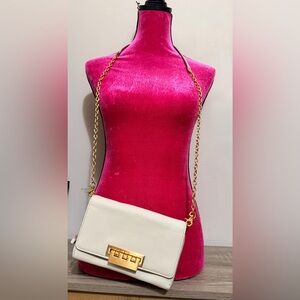 Zac Posen Cream Crossbody Bag with Gold Chain